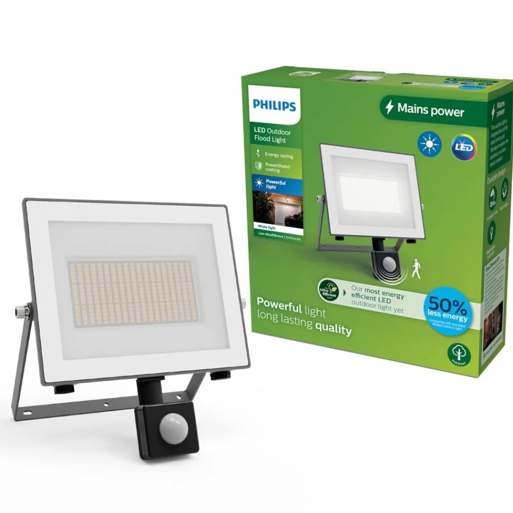 Udendørs Spot ^ Philips udendørs LED-spot Lois UE Sensor, 24 W, 3.000 K IP65