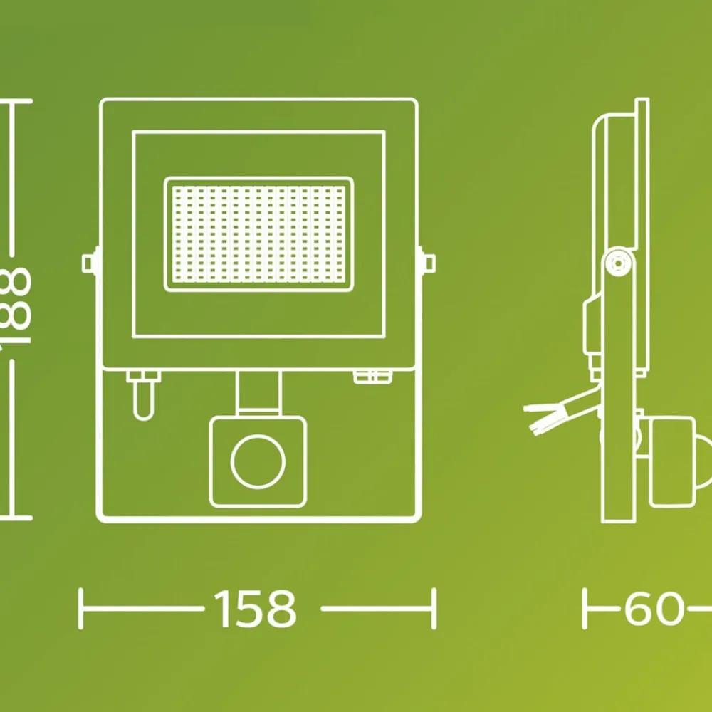 Udendørs Spot ^ Philips udendørs LED-spot Lois UE Sensor, 14 W, 3.000 K IP65