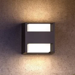 Væglamper ^ Philips udendørs LED-væglampe Arbour UE 2-sæt 2 lyskilder 2700 K
