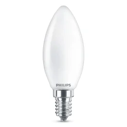 Philips Dæmpbar Led-Pære|Led Pærer > WarmGlow LED Classic E14 B35 3,4 W mat