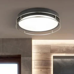 Searchlight Loftlamper > Phoenix loftslampe, Ø 40 cm, sort/krom, IP44