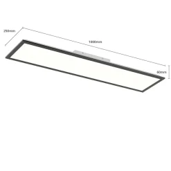 Briloner Loftlamper|Loftlamper > Piatto LED-panel CCT fjernbetjening 100x25 sort