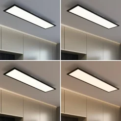 Briloner Loftlamper|Loftlamper > Piatto LED-panel CCT fjernbetjening 100x25 sort