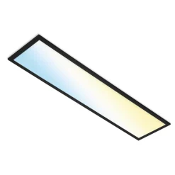 Arbejdsrum/Kontor|Loftlamper ^ Briloner Piatto S WiFi LED-loftlampe Bluetooth CCT fjernb.