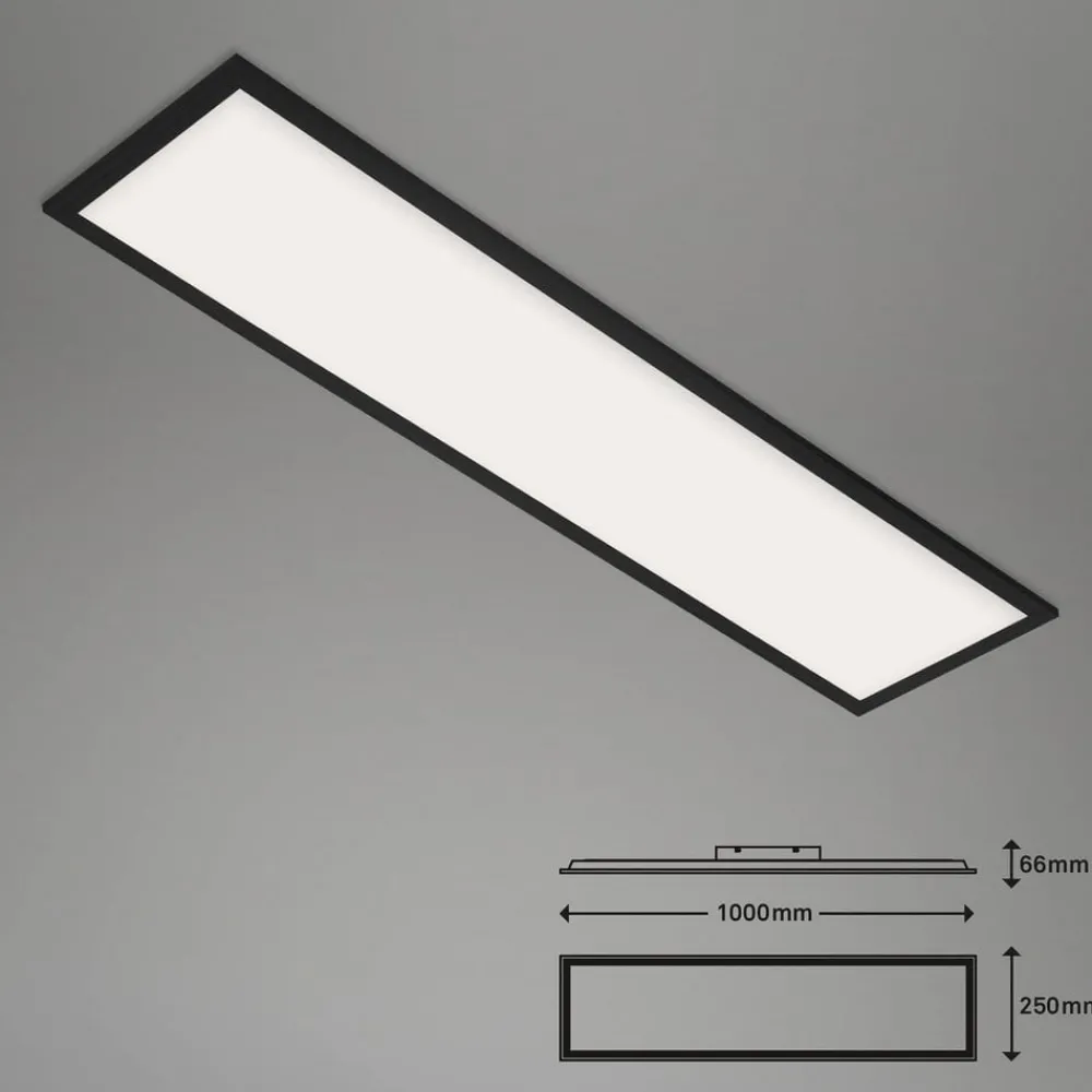 Arbejdsrum/Kontor|Loftlamper ^ Briloner Piatto S WiFi LED-loftlampe Bluetooth CCT fjernb.