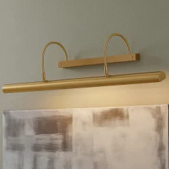 Knapstein Væglamper > PICTURE lang gallerilampe mat messing