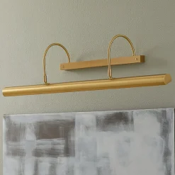 Knapstein Væglamper > PICTURE lang gallerilampe mat messing