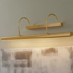 Knapstein Arbejdsrum/Kontor|Væglamper > PICTURE lang gallerilampe poleret messing