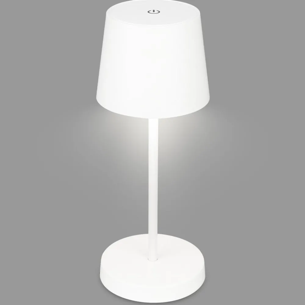 Briloner Dekorationsbelysning|Terrassebelysning > Piha LED-bordlampe med genopladeligt batteri, hvid