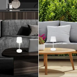 Briloner Dekorationsbelysning|Terrassebelysning > Piha LED-bordlampe med genopladeligt batteri, hvid