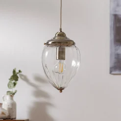 Searchlight Gang|Pendellamper > Pineapple pendellampe, antik messing