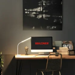 Briloner Arbejdsrum/Kontor|Bordlamper > Pivaz LED-bordlampe, touch-dæmper, hvid