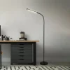 Briloner Arbejdsrum/Kontor|Gulvlamper > Pivaz LED-gulvlampe justerbar berøringsdæmper sort