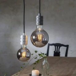 Filament Pære|Led Pærer ^ STAR TRADING Plain Smoke E27 LED-globepære 1,8 W 2.100K Ø 95mm
