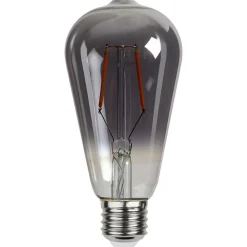 STAR TRADING Filament Pære|Led Pærer > Plain Smoke E27 ST64 LED-pære 1,8 W, 2.100 K 80 lm