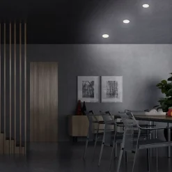 Briloner Loftlamper|Indbygningsspots > Plat LED-indbygningsspot, hvid, Ø 7,5 cm, 4.000K