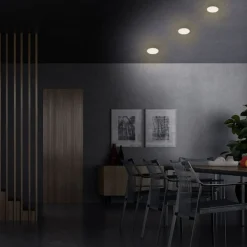Briloner Loftlamper|Indbygningsspots > Plat LED-indbygningsspot, hvid, Ø 10 cm, 3.000K