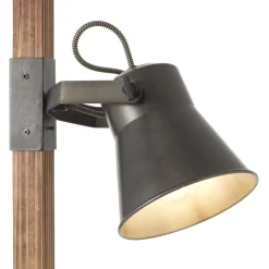 Brilliant Gulvlamper|Gulvlamper > Plow gulvlampe med 2 spot, sort/mørkt træ