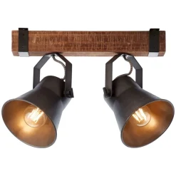 Brilliant Loftlamper|Loftlamper > Plow loftspot, sort/mørkt træ