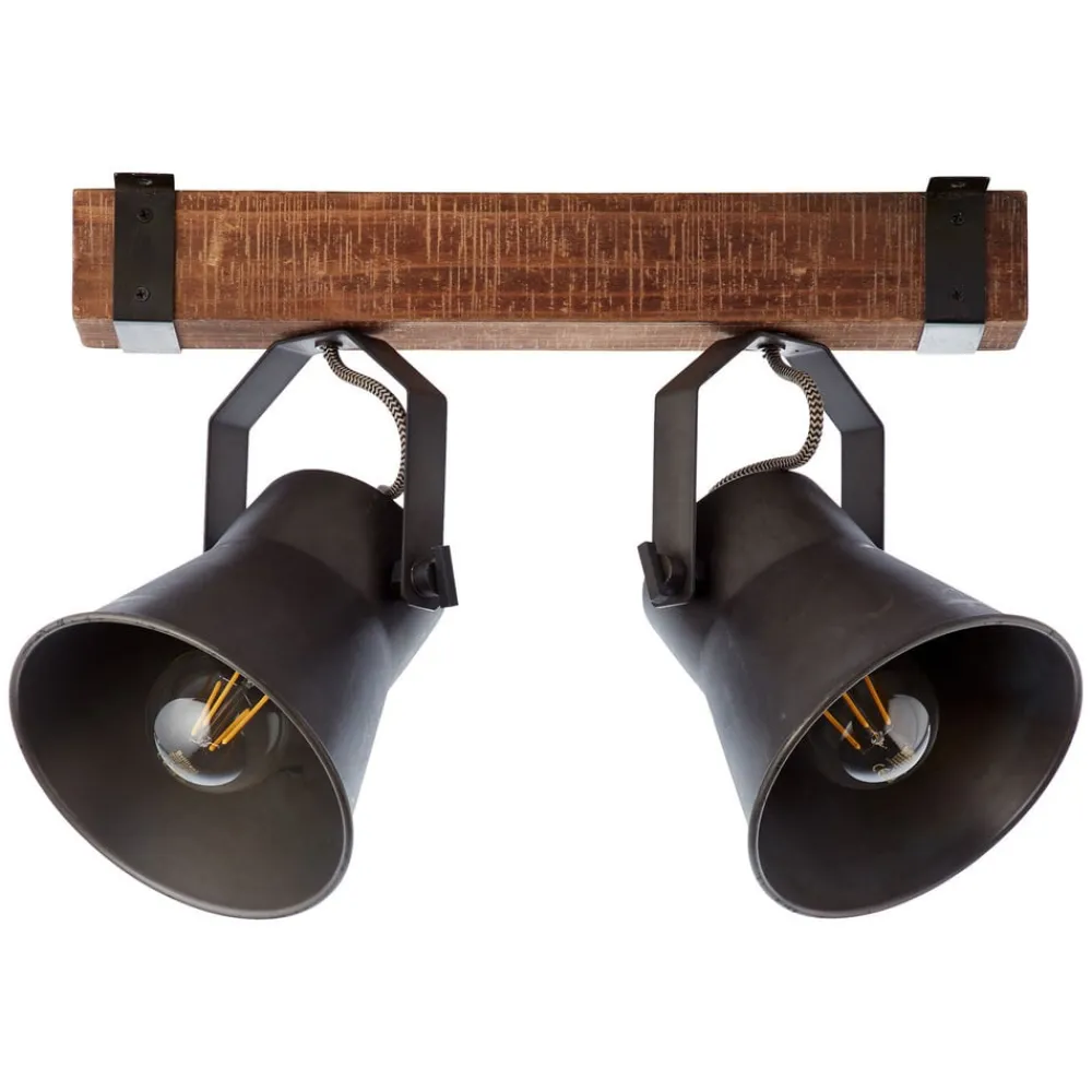 Brilliant Loftlamper|Loftlamper > Plow loftspot, sort/mørkt træ