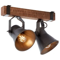 Brilliant Loftlamper|Loftlamper > Plow loftspot, sort/mørkt træ