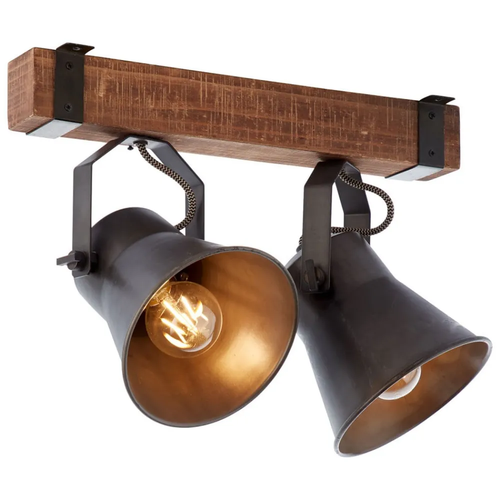 Brilliant Loftlamper|Loftlamper > Plow loftspot, sort/mørkt træ