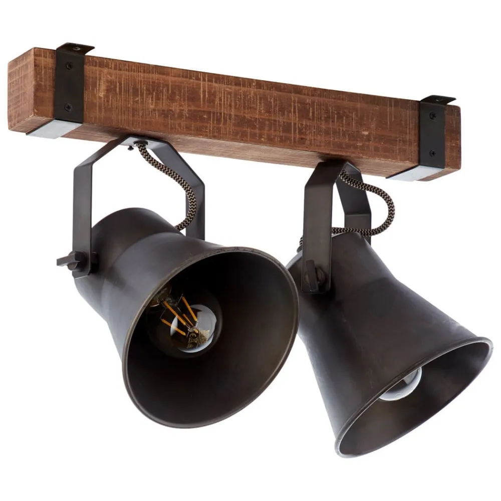 Brilliant Loftlamper|Loftlamper > Plow loftspot, sort/mørkt træ