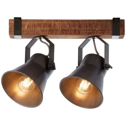 Brilliant Loftlamper|Loftlamper > Plow loftspot, sort/mørkt træ