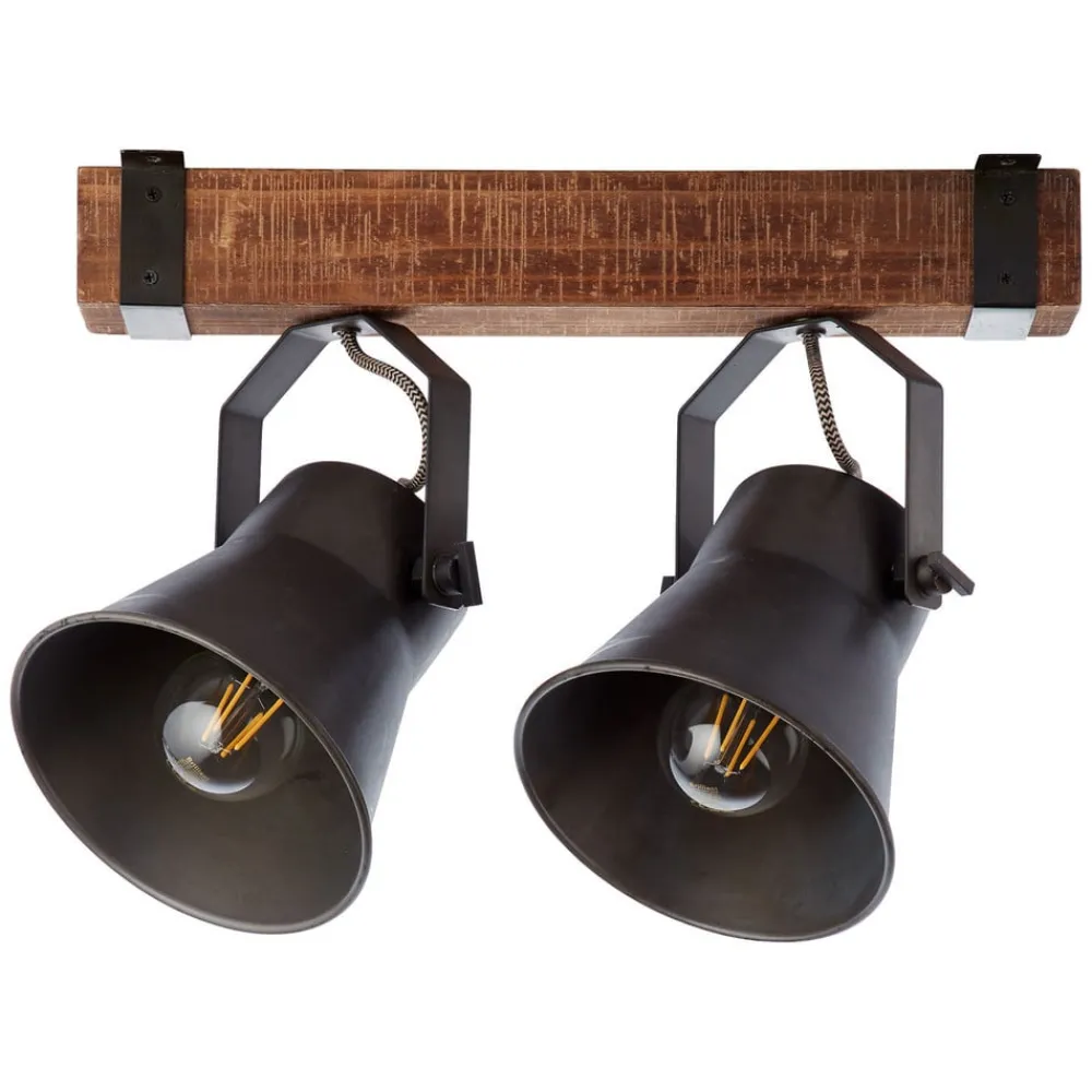 Brilliant Loftlamper|Loftlamper > Plow loftspot, sort/mørkt træ