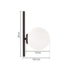 Eco-Light Væglamper|Væglamper > Pluto væglampe, 1 lyskilde, sort/hvid, afbryder