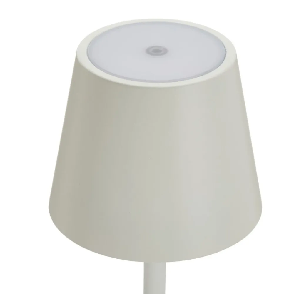 Udendørs Spot ^ Zafferano Poldina LED-lampe med jordspyd og batteri, hvid