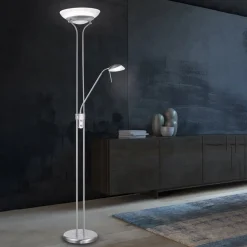 Gulvlamper|Gulvlamper ^ FISCHER & HONSEL Pool LED-gulvlampe med læsearm, CCT-funktion