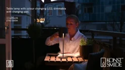 Konstsmide Dekorationsbelysning|Terrassebelysning > Positano LED-bordlampe til udendørs brug, sort