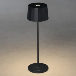 Konstsmide Dekorationsbelysning|Terrassebelysning > Positano LED-bordlampe til udendørs brug, sort