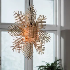 PR Home Julepynt|Vinduesdekoration > Carol dekostjerne af rattan Ø 46 cm