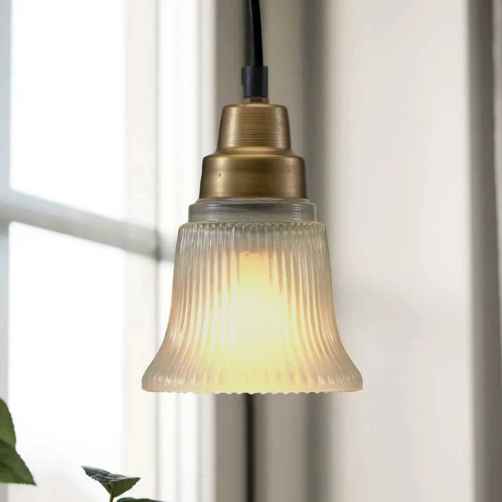 Pendellamper ^ PR Home Emmi hængelampe, antik messingfarve, Ø 12 cm