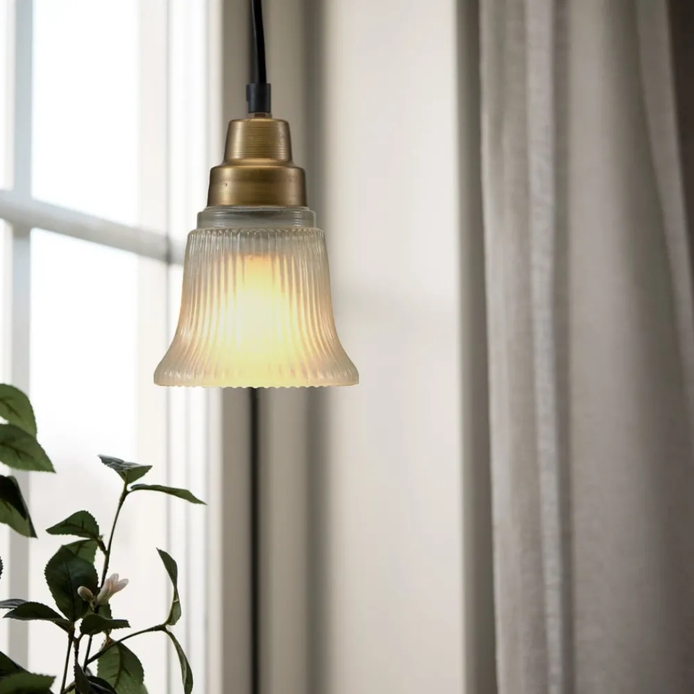 Pendellamper ^ PR Home Emmi hængelampe, antik messingfarve, Ø 12 cm