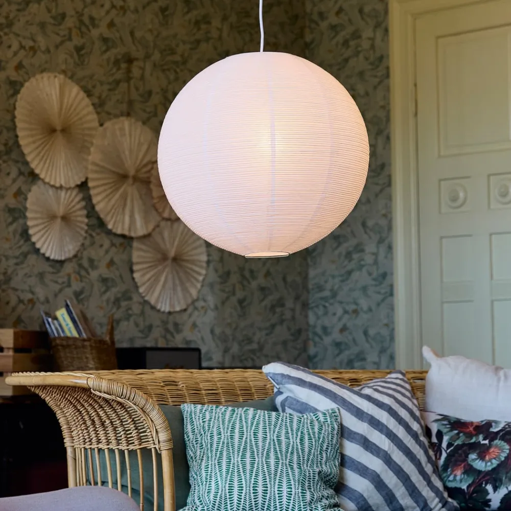 PR Home Pendellamper > Haru hængelampe, papir, hvid, Ø 50 cm, globus