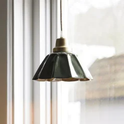 Pendellamper|Pendellamper ^ PR Home Hængelampe Ester, grøn, Ø 17 cm, jern, stik