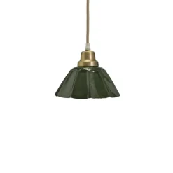 Pendellamper|Pendellamper ^ PR Home Hængelampe Ester, grøn, Ø 17 cm, jern, stik
