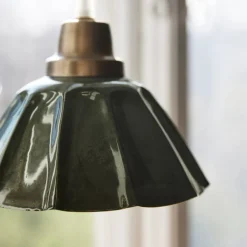 Pendellamper|Pendellamper ^ PR Home Hængelampe Ester, grøn, Ø 17 cm, jern, stik