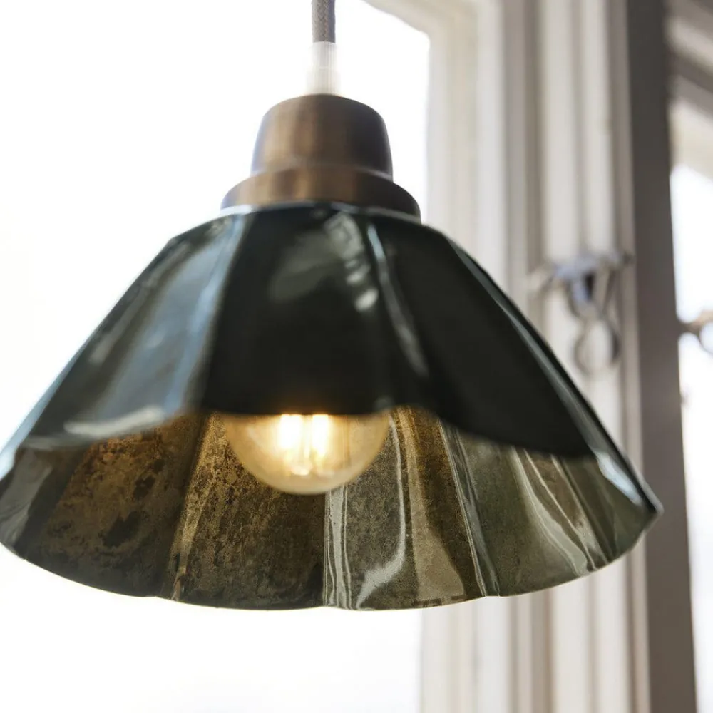 Pendellamper|Pendellamper ^ PR Home Hængelampe Ester, grøn, Ø 17 cm, jern, stik