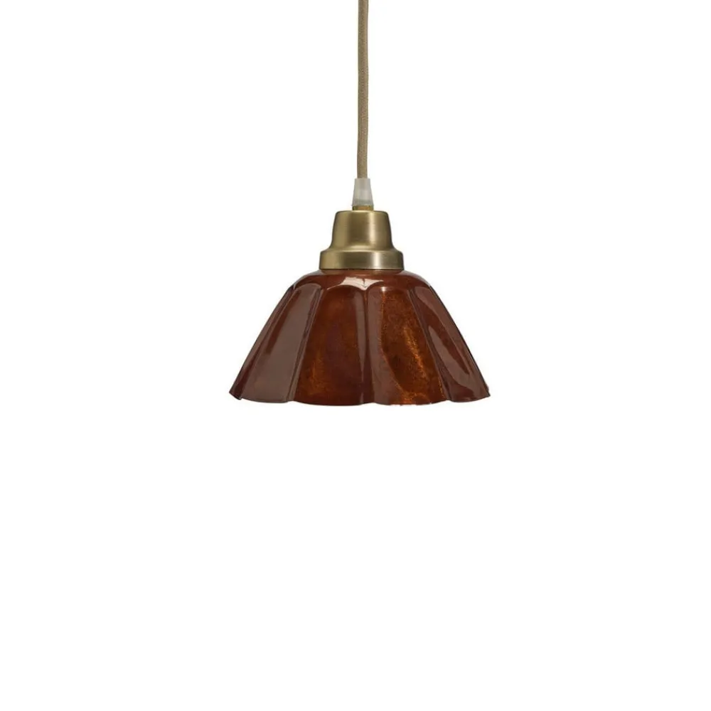 PR Home Pendellamper|Pendellamper > Hængelampe Ester, terracotta, Ø 17 cm, jernstik