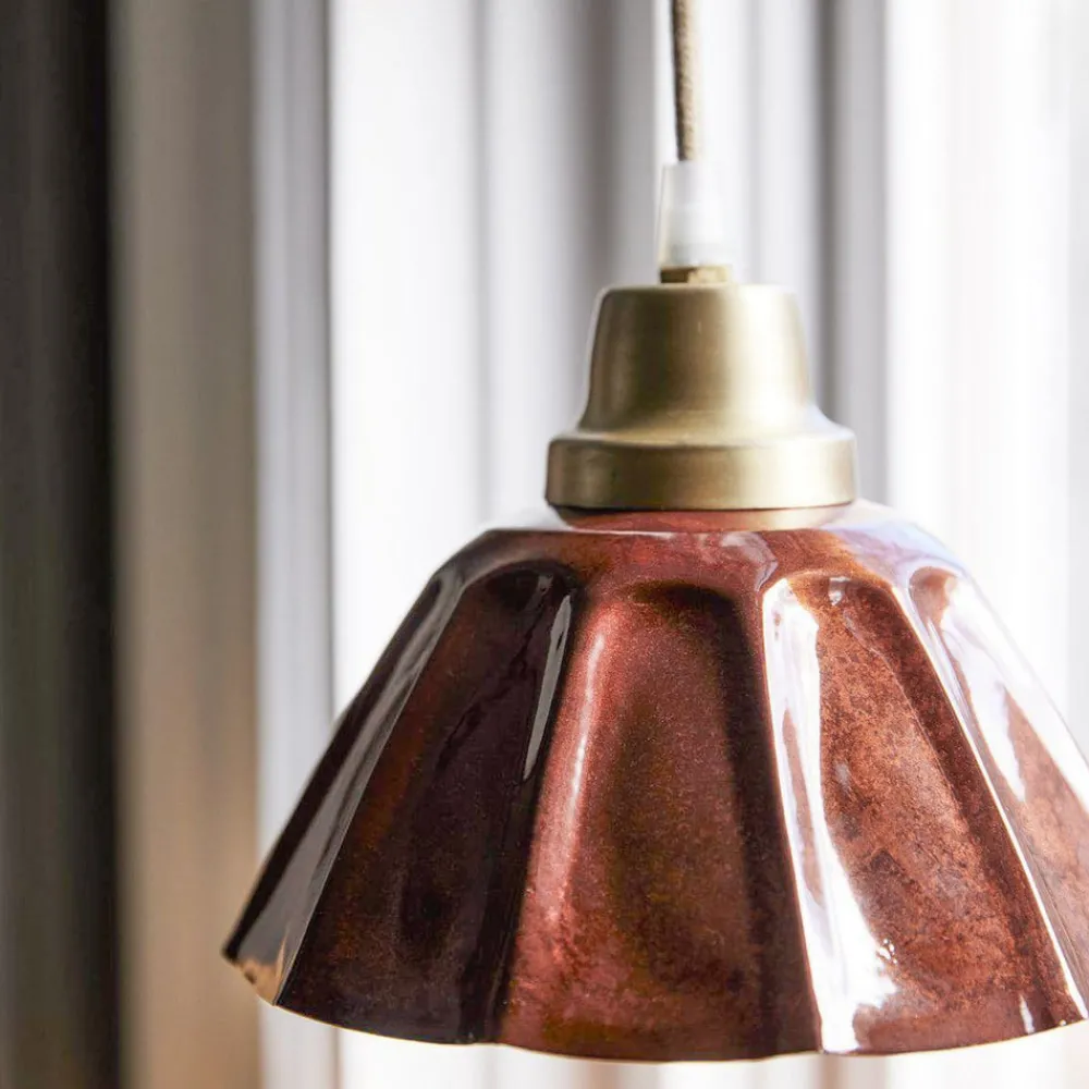 PR Home Pendellamper|Pendellamper > Hængelampe Ester, terracotta, Ø 17 cm, jernstik