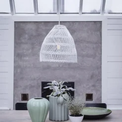 PR Home Udendørs Pendellamper > hængelampe, Maja Outdoor, Ø 53 cm, hvid, rattan