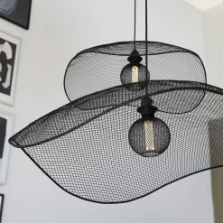PR Home Pendellamper > Hængelampe Vivi, Ø 79 cm, sort, metal