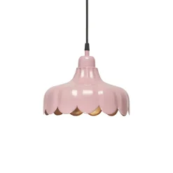 PR Home Pendellamper > hængelampe Wells Small, pink/guld, Ø 24 cm, stik