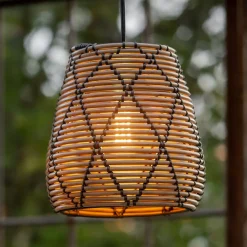 PR Home Udendørs Pendellamper|Terrassebelysning > Lollo udendørs pendel, naturligt rattan-look, Ø 28 cm