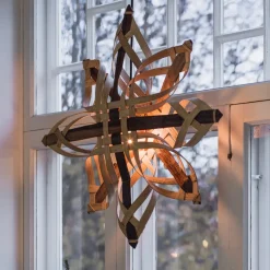 PR Home Julepynt|Vinduesdekoration > Mary dekorativ stjerne i naturmateriale Ø 46 cm