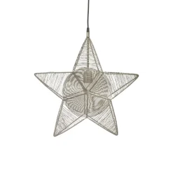 Julepynt|Vinduesdekoration ^ PR Home Rigel dekostjerne af metal Ø 50 cm sølv